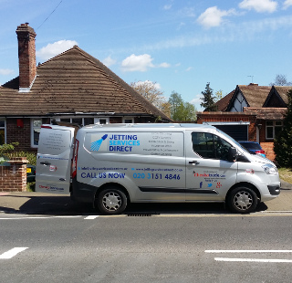 Clearing blocked drains in Pickhurst Lane, Hayes BR2